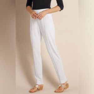 Soft Surroundings White Stretch Skinny Pull On Pants Medium